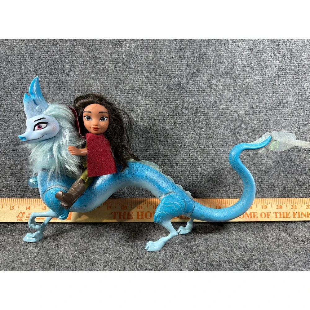 Disney Raya Sisu Dragon Light Sound, Elsa, Asha Wish Doll Figure Lot 4pc